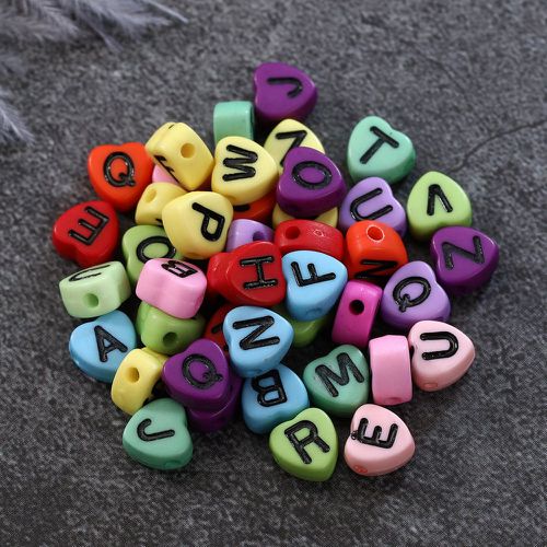 Pièces à lettres en forme de cœur DIY perle - SHEIN - Modalova