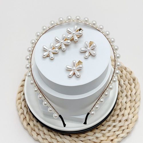 Pièces Set d'accessoires pour cheveux fausse perle & à fleur - SHEIN - Modalova