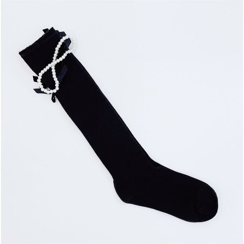Chaussettes montantes à fausse perle et nœuds - SHEIN - Modalova