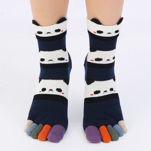 Chaussettes à orteils à motif de panda de dessin animé - SHEIN - Modalova