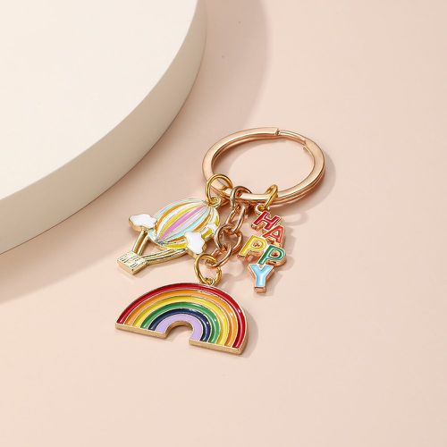 Porte-clés LGBT arc-en-ciel et montgolfière breloque - SHEIN - Modalova