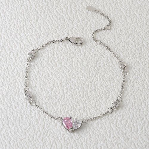 Bracelet zircone cubique à détail cœur - SHEIN - Modalova