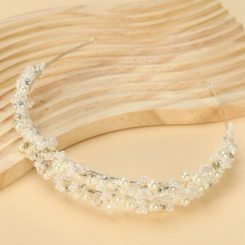 Bandeau à strass et fausses perles de mariée - SHEIN - Modalova