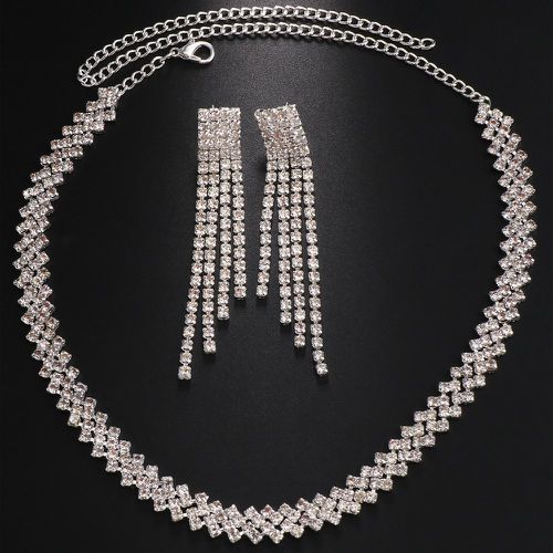 Pièces Set de bijoux à strass à franges - SHEIN - Modalova