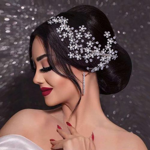 Peigne à cheveux fausse perle & à strass à fleur mariée - SHEIN - Modalova