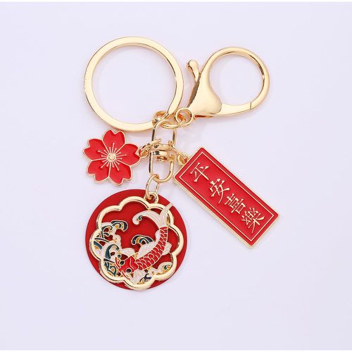 Porte-clés caractère chinois rectangle & à fleur - SHEIN - Modalova