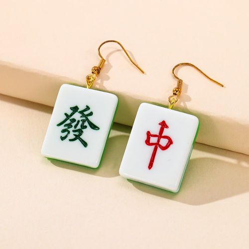 Pendants d'oreilles mahjong - SHEIN - Modalova