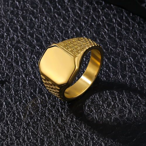 Pièce Bague classique lisse en octogone, cadeau - SHEIN - Modalova