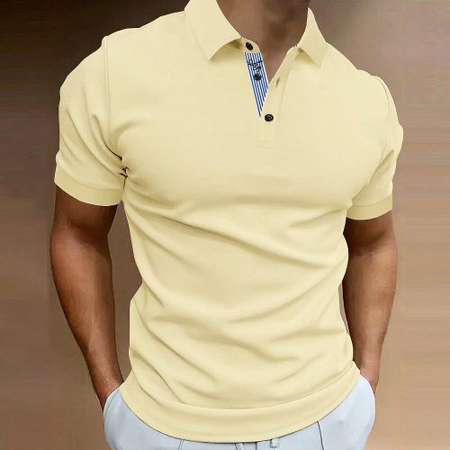 Chemise polos avec détail col brodé lettre, pour le travail - SHEIN - Modalova