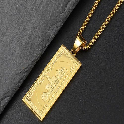 Slogan Détail rectangle Collier Avec Pendentif En Acier Inoxydable punk Hip Hop Style , Pour Bijou Cadeau Et Fête - SHEIN - Modalova