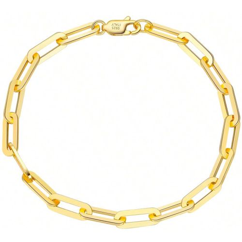 Pc Bracelet De Chaîne À Trombone En Argent Sterling 925 Véritable Unique Bijoux Magnifiques Cadeau Pour Anniversaire Ou Fête - SHEIN - Modalova
