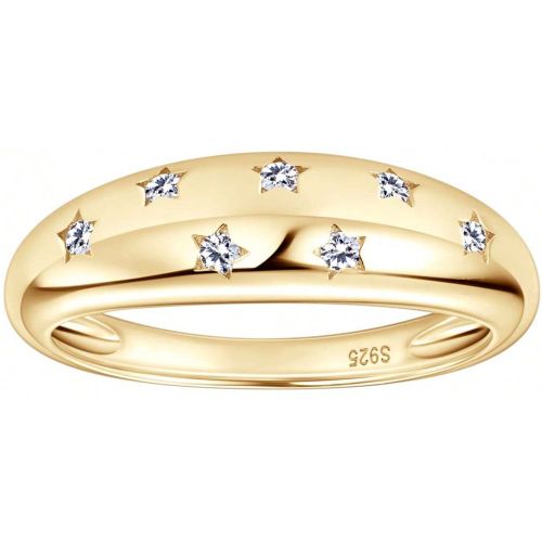 Pièce Bague en argent sterling 925 avec moissanite rond de 1,5 mm, cadeau d'anniversaire, cadeau d'anniversaire de mariage, bijou de mode avec un cer - SHEIN - Modalova