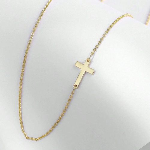 Pièce Collier de rue croisé minimaliste en acier inoxydable doré, accessoire de modes - SHEIN - Modalova
