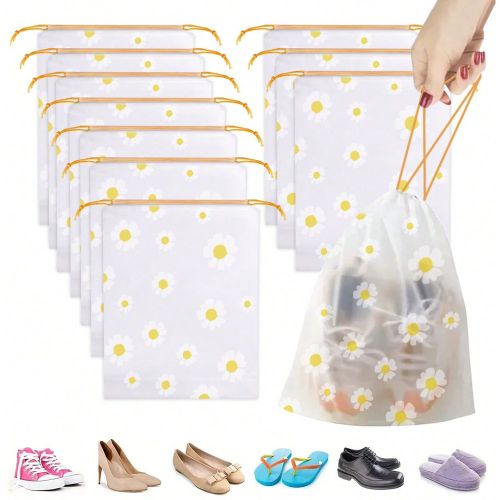 Pièces Sac de rangement en plastique transparent, sac d'emballage de chaussures de voyage portable, sac à chaussures imperméable, organisateur de s - SHEIN - Modalova