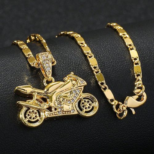 Pièce Collier pendentif cubique de style motocyclette de course automobile classique de mode personnalisé européen et américain hip-hops - SHEIN - Modalova