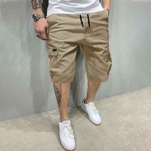 Short cargo classique, short cargo décontracté à taille cordons et poches multiples, pour porter en extérieur en été, short bermuda - SHEIN - Modalova