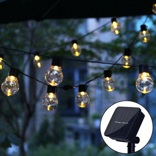 Guirlande lumineuse solaire à boules LED, ampoules en plastique, guirlande solaire d'extérieur, lampe solaire de fée d'extérieur, utilisée pour l - SHEIN - Modalova