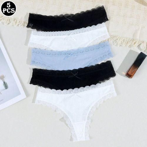 Pièces/paquet Culottes en dentelle sexy, string G en maille légère et respirantes - SHEIN - Modalova