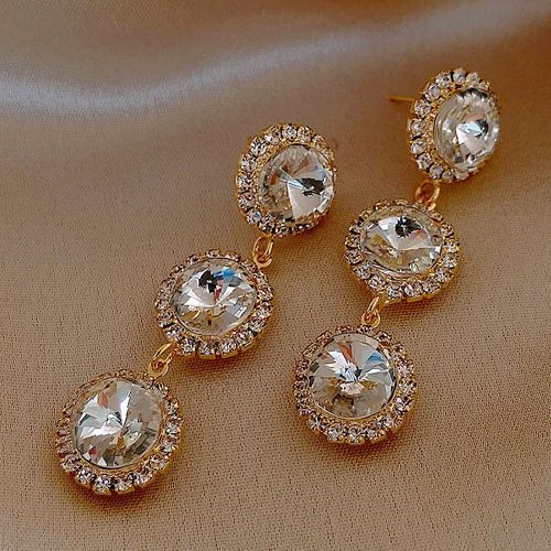Pendants d'oreilles avec strass - SHEIN - Modalova