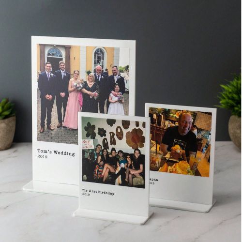 Set Plaque d'impression photo personnalisée avec message personnalisé, cadre photo en acrylique personnalisé, cadres photo personnalisés pouvant à - SHEIN - Modalova