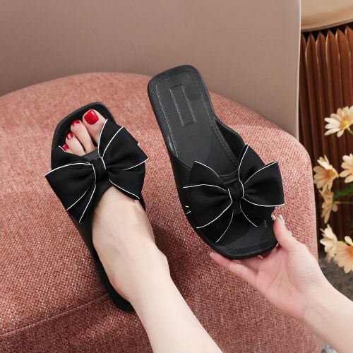 Mules plates soupless, mules confortables avec nœud papillon, nouvelle édition été 2024 - SHEIN - Modalova