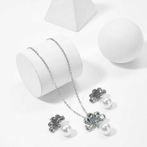 Collier détail de fausse perle & Boucles d'oreilles - SHEIN - Modalova