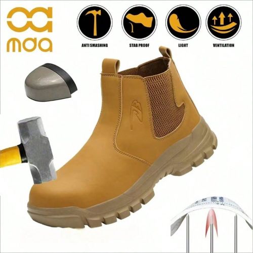 Chaussures de sécurités, bottes de sécurité anti-écrasement à fermeture à une touche avec embout en acier, chaussures de sécurité antichoc po - SHEIN - Modalova
