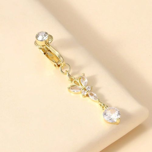 Piercing faux de nombril sans percage en forme de papillon, clip de piercing de nombril faux - SHEIN - Modalova