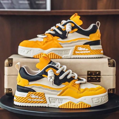 Nouvelles Baskets Décontractées à Col Hauts, Semelle Épaisse Anti-Dérapante, Chaussures de Skate avec Motif Graffiti Mode Design Aléatoire - SHEIN - Modalova