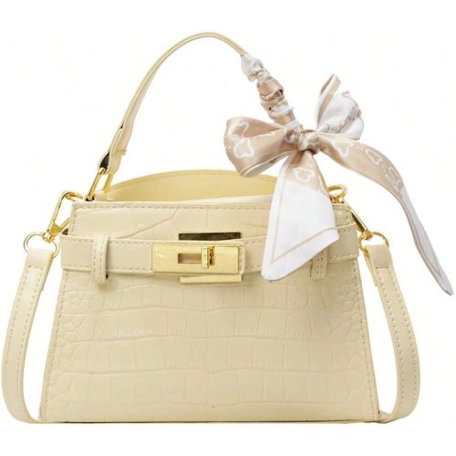 Nouveau sac à main de mode, de couleur unie, minimaliste avec motif de crocodile de haute qualité et style élégant. Sac à bandoulière polyvalent - SHEIN - Modalova