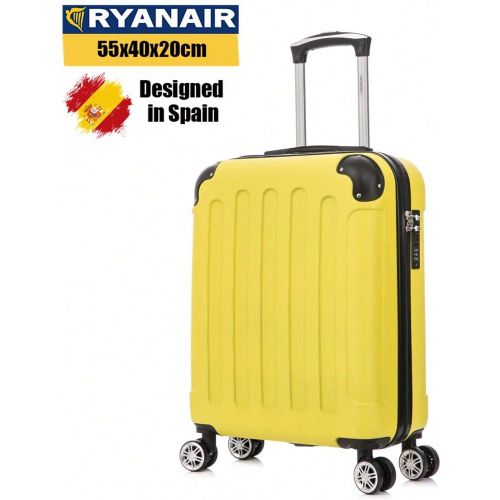 Valise cabine ABS 55x40x20cm 44L - Capacité maximale - 4 roulettes doubles 360º - Cadenas intégré - Jaune/Bleu marine/Menthe/Violet/Noir/Argent/Ro - SHEIN - Modalova