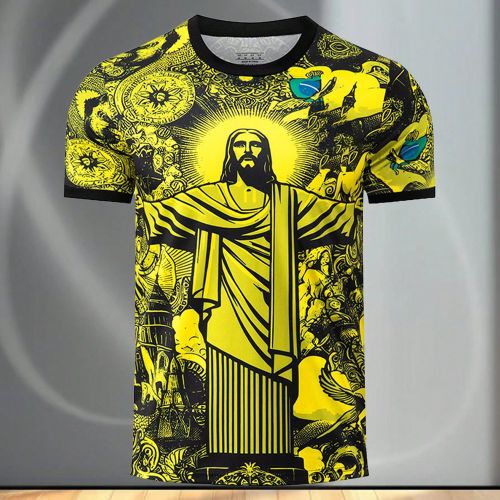 Personnalisez l'avant et l'arrière de l'équipe nationale de football adulte du Brésil avec des noms/numéros et des logos imprimés. Le tissu respi - SHEIN - Modalova