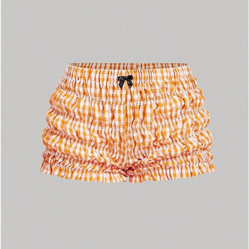 Short taille haute plissé micro mini kawaii nœud, costume de diable, costume sexy, short bloomer, , short micro - SHEIN - Modalova