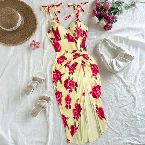 Robe nuisette imprimée roses grande taille - SHEIN - Modalova