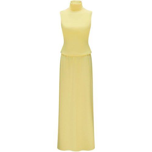Ensemble jaune beurre pour l'automne, nouveau jeu de 2 pièces 2025 avec pull sans manches à col roulé en tricot et jupe maxi élastique côtelée. - SHEIN - Modalova