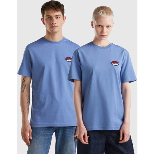 Benetton, T-shirt Bleu Ciel Avec Patch, taille XS, Bleu Ciel - United Colors of Benetton - Modalova