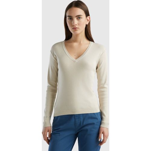 Benetton, Pull En Pur Coton À Col En V, taille S, - United Colors of Benetton - Modalova