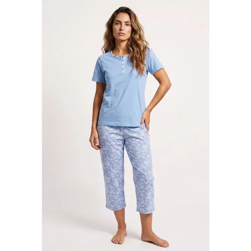 Pyjama corsaire motifs fleurs- coton léger - ARMOR LUX FR - Modalova