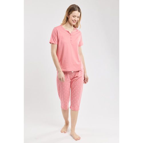 ARMOR-LUX Pyjama corsaire motifs "pommes - flamingo"- coton léger XS - ARMOR LUX FR - Modalova