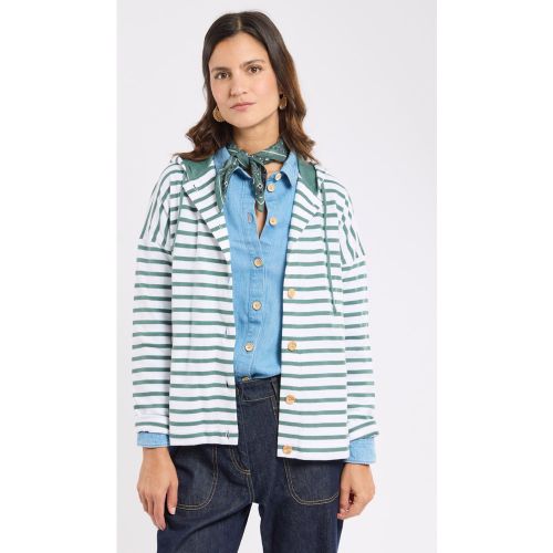 Cardigan rayé boutonné - coton rustique - ARMOR LUX FR - Modalova