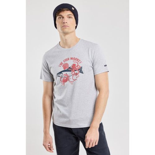 T-shirt sérigraphié Fish market - coton léger - ARMOR LUX FR - Modalova