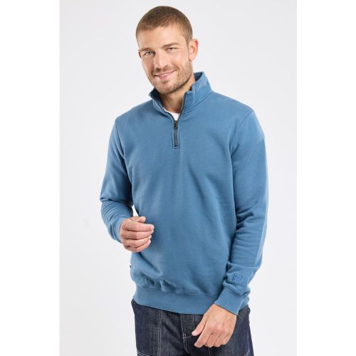 Sweat col zippé TAKIN - coton - BERMUDES - Modalova