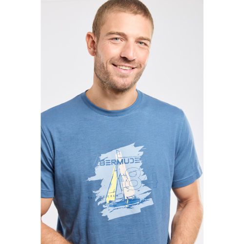 T-shirt sérigraphié VEHOURA - coton léger - BERMUDES - Modalova