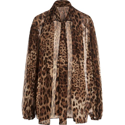 Animal silk shirt - Dolce & Gabbana - Modalova