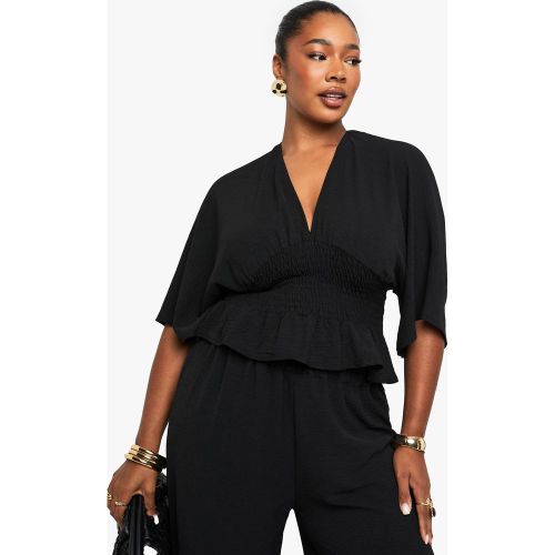 Top Blouson À La Taille Cintrée "Plus" - 44 - boohoo - Modalova