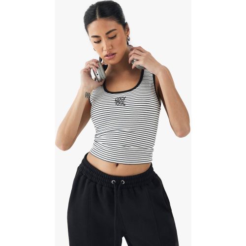 Square Script Gilet Sans Manches À Rayures Brodées En Côtelé - Xl - DSGN Studio - Modalova