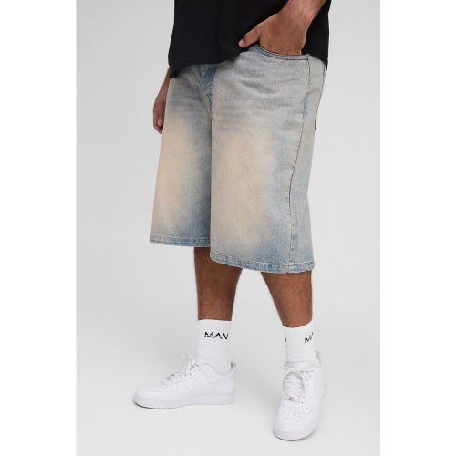 Grande taille - Bermuda large délavé homme - 38 - Boohooman - Modalova