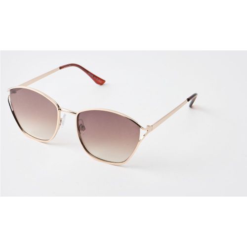 Lunettes de soleil navigantes dorées - ONE SIZE - Boohooman - Modalova