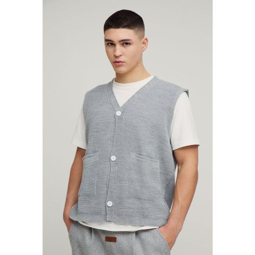 Pull oversize côtelé en maille - L - Boohooman - Modalova