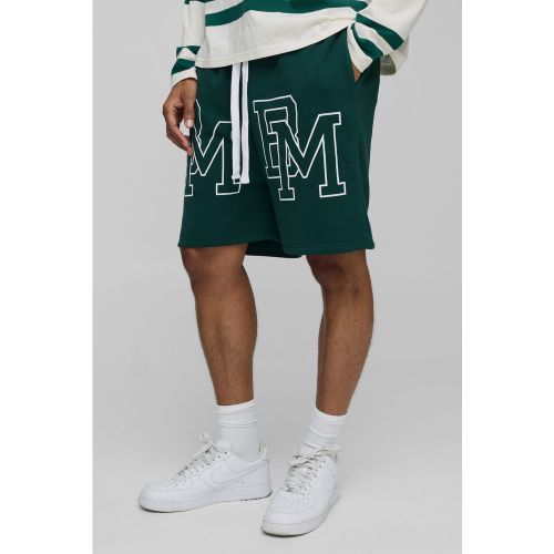 Short oversize croco à logo - MAN - M - Boohooman - Modalova